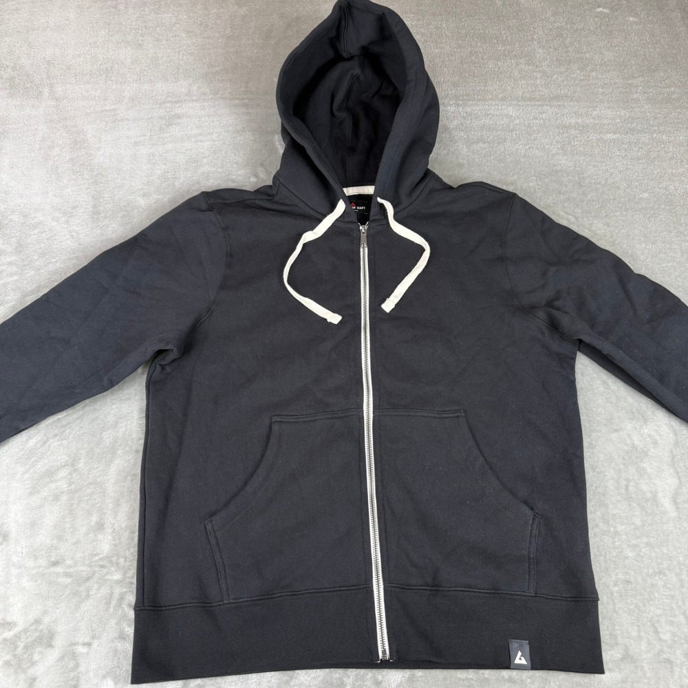 American Giant Midweight Full Zip Hoodie Mens Large Black Fleece $135 USA NWOT - Picture 2 of 6